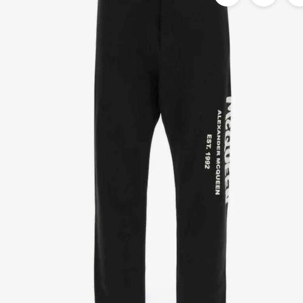 New and Authentic Alexander McQueen Black Sweatpants